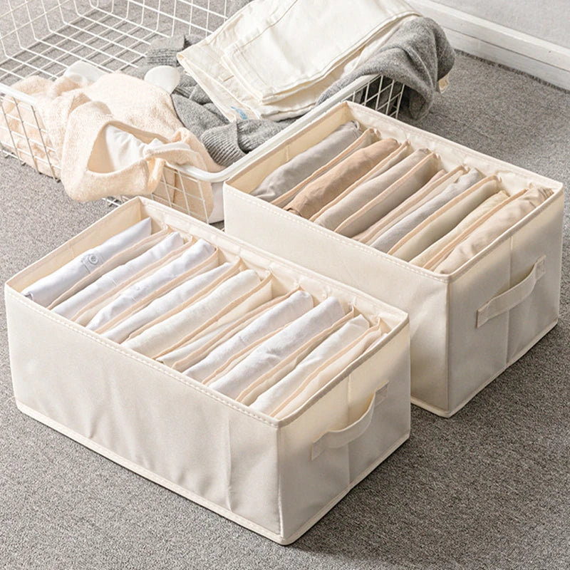 Drawer Organizer for Jeans Pants Socks Shirts Clothes Storage Box Wardrobe Cabinet Drawer Underwear Clothes Organizer Storage
