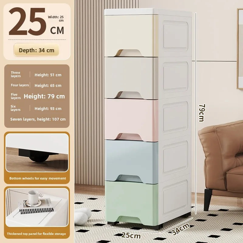 Drawer Style Organizer 15cm Narrow Side Against Wall Small Stand Cabinet Pull-Out Storage 25cm Storage Space Saving
