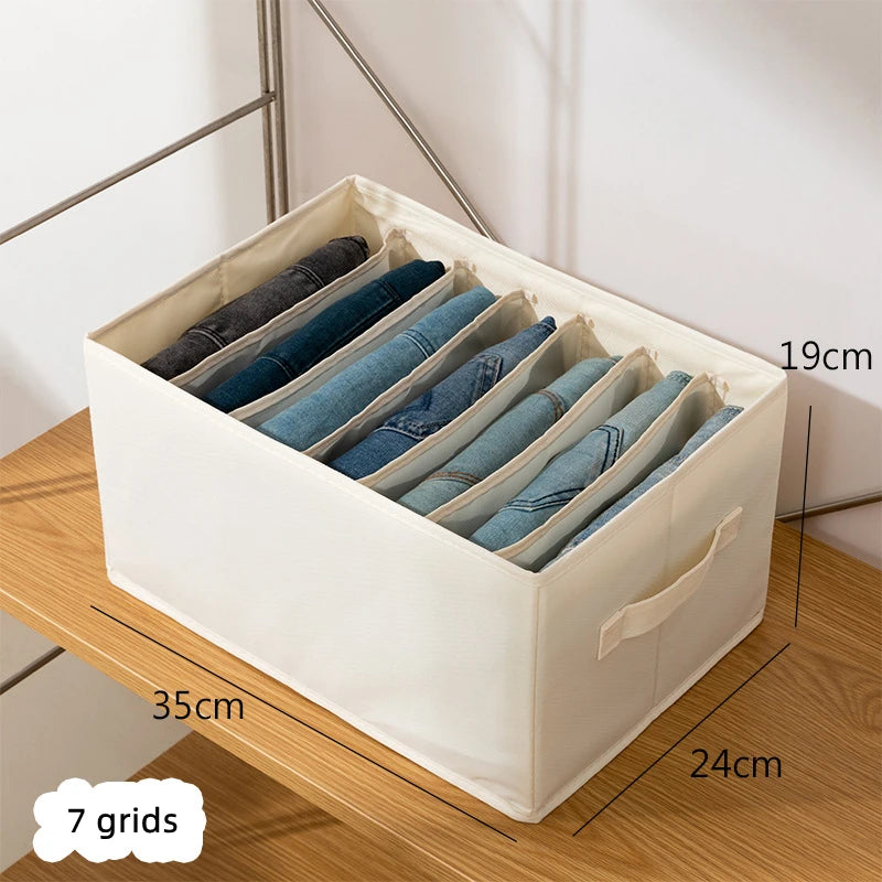 Drawer Organizer for Jeans Pants Socks Shirts Clothes Storage Box Wardrobe Cabinet Drawer Underwear Clothes Organizer Storage