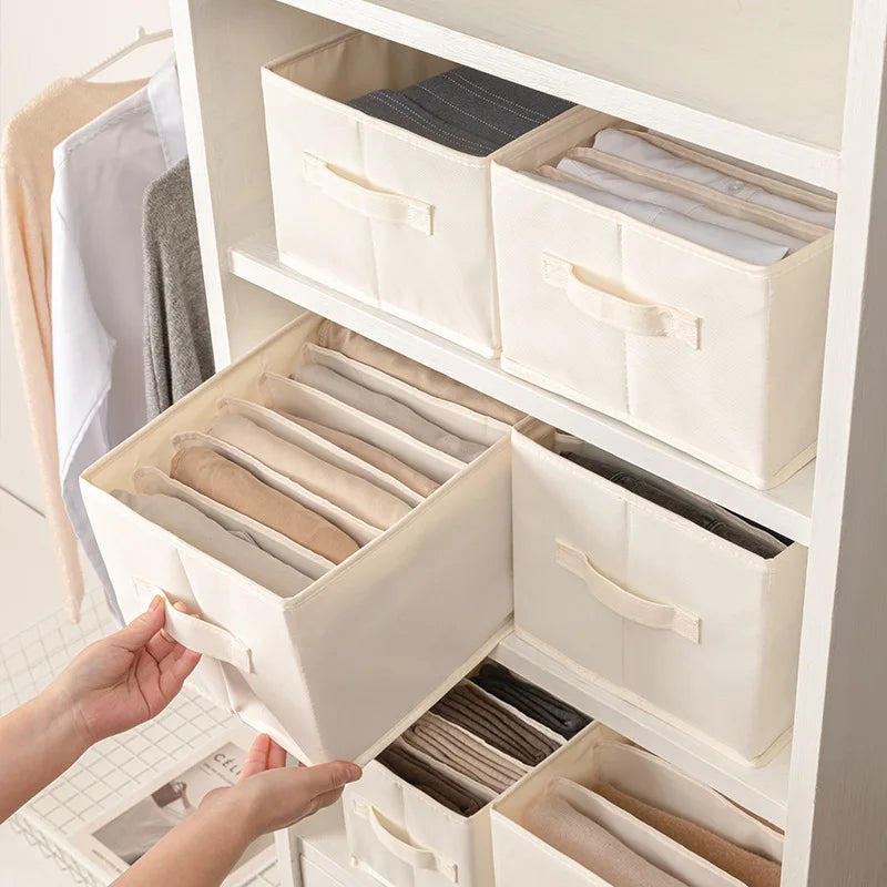 Drawer Organizer for Jeans Pants Socks Shirts Clothes Storage Box Wardrobe Cabinet Drawer Underwear Clothes Organizer Storage