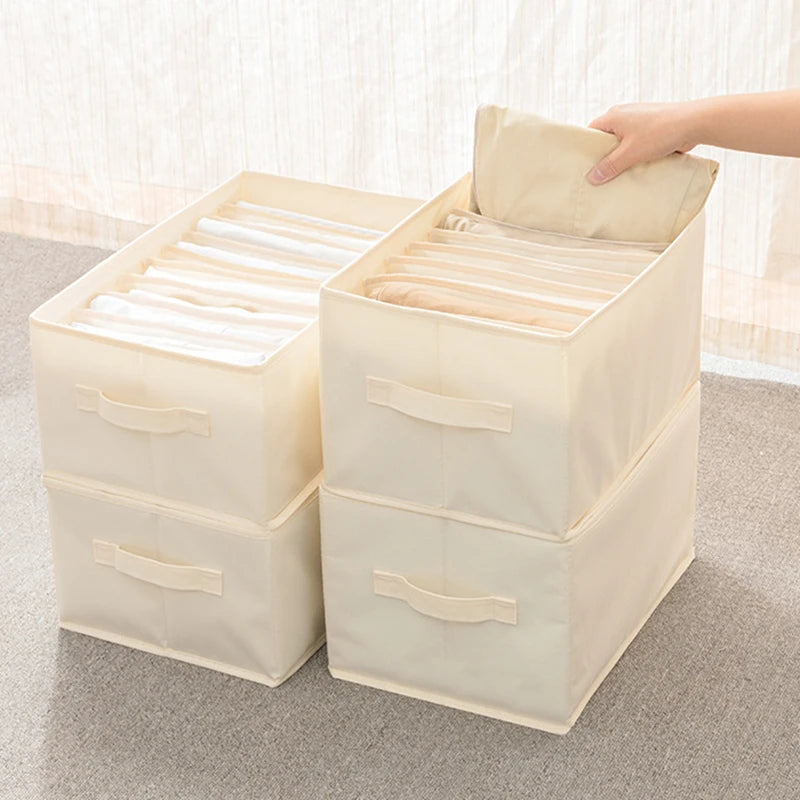 Drawer Organizer for Jeans Pants Socks Shirts Clothes Storage Box Wardrobe Cabinet Drawer Underwear Clothes Organizer Storage