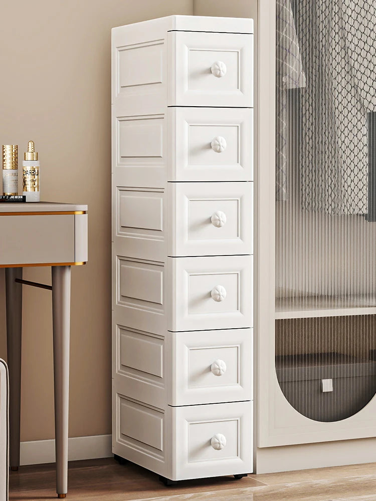 Drawer Style Organizer 15cm Narrow Side Against Wall Small Stand Cabinet Pull-Out Storage 25cm Storage Space Saving