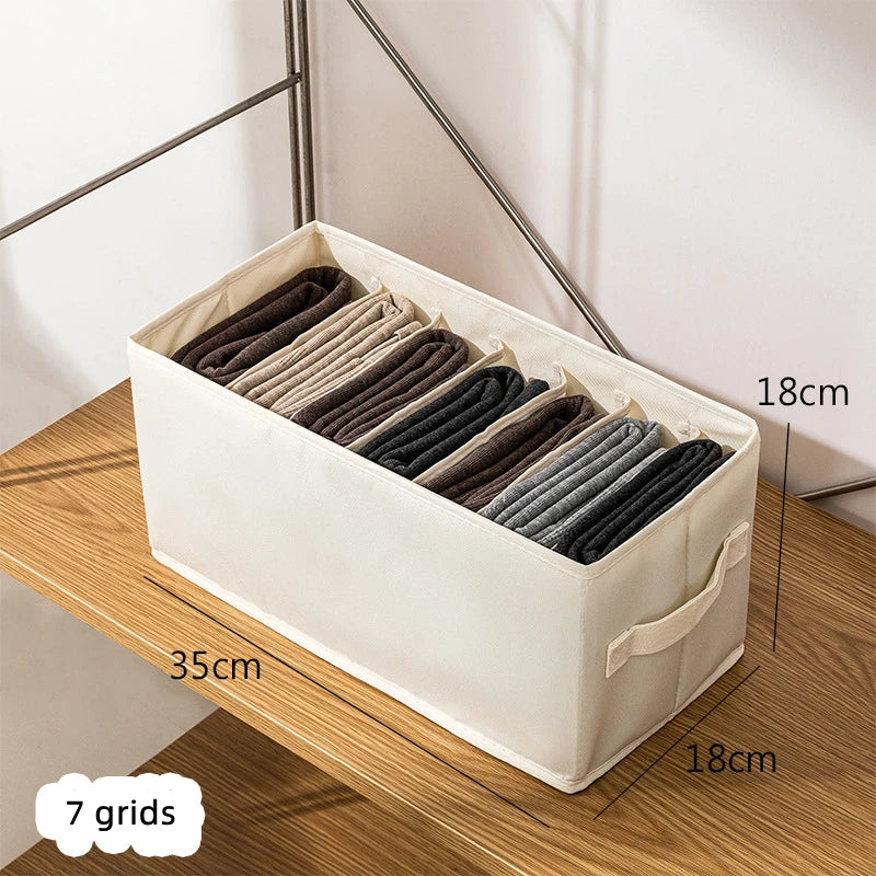 Drawer Organizer for Jeans Pants Socks Shirts Clothes Storage Box Wardrobe Cabinet Drawer Underwear Clothes Organizer Storage