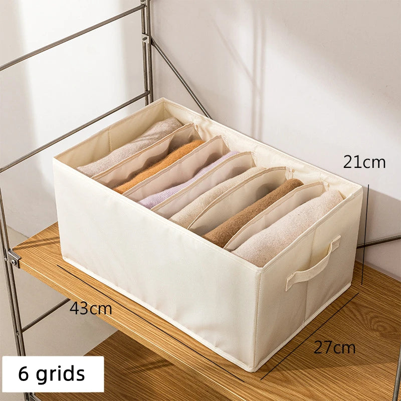 Drawer Organizer for Jeans Pants Socks Shirts Clothes Storage Box Wardrobe Cabinet Drawer Underwear Clothes Organizer Storage