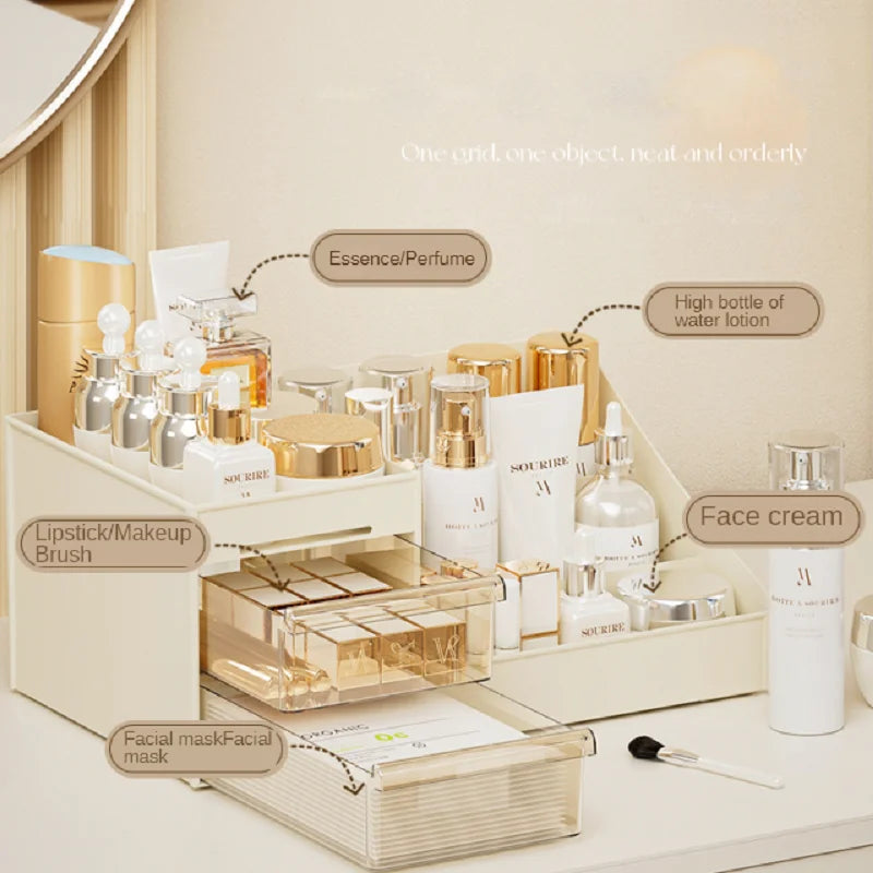 1PCS Cosmetic Organizer Desktop Organizer Shelf Dormitory Organizer Drawer Bedroom Cosmetic Organizer Cosmetic Display Case