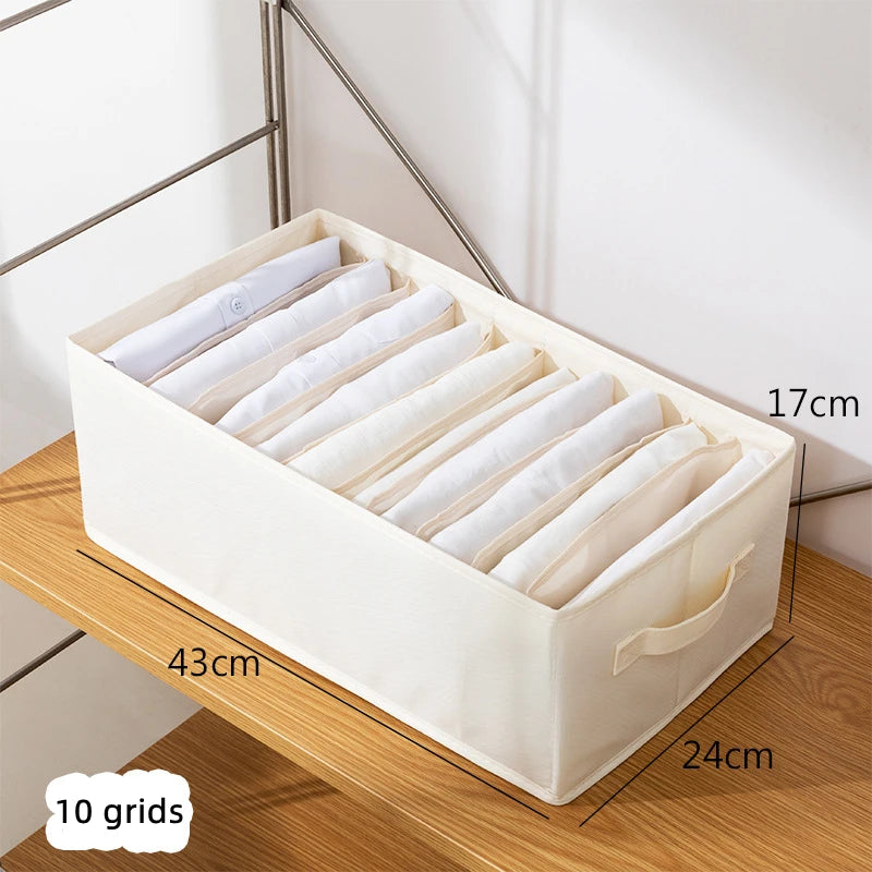 Drawer Organizer for Jeans Pants Socks Shirts Clothes Storage Box Wardrobe Cabinet Drawer Underwear Clothes Organizer Storage