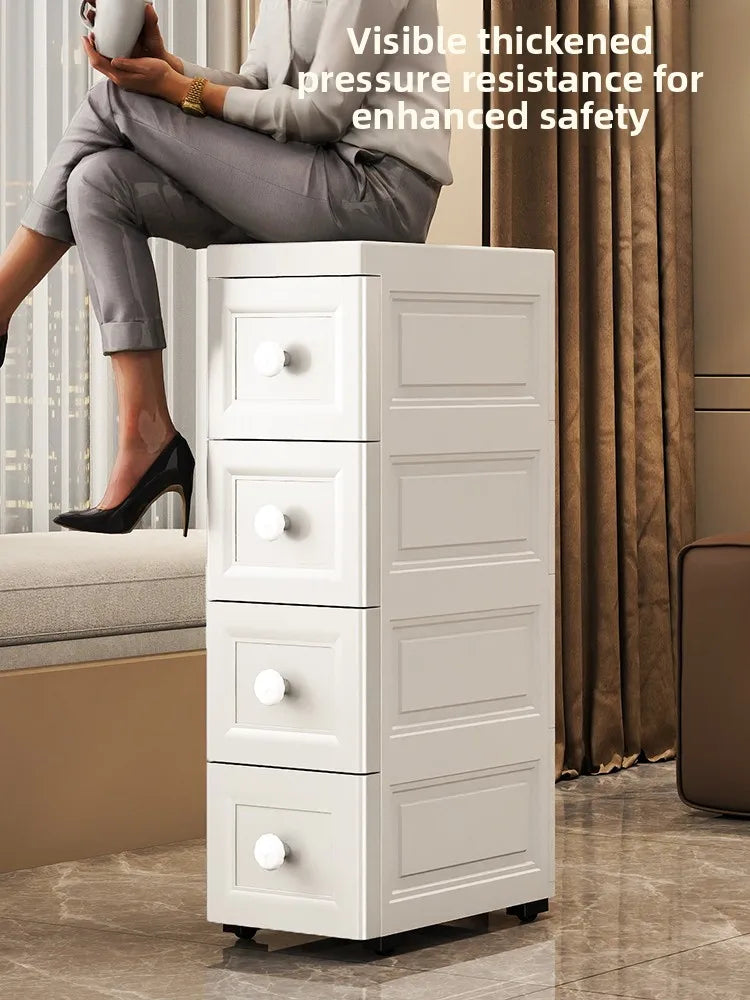 Drawer Style Organizer 15cm Narrow Side Against Wall Small Stand Cabinet Pull-Out Storage 25cm Storage Space Saving