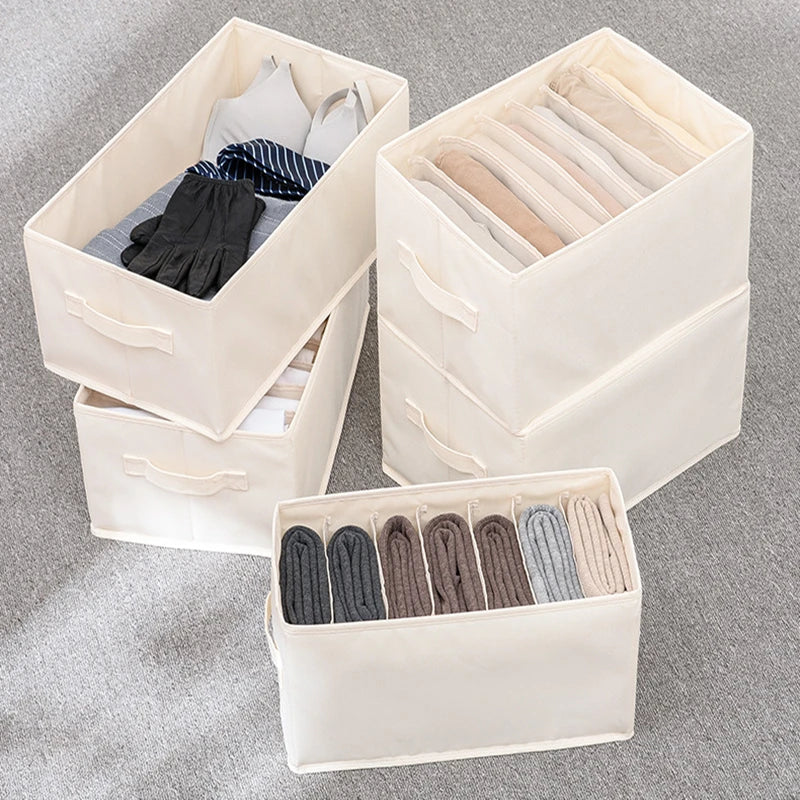 Drawer Organizer for Jeans Pants Socks Shirts Clothes Storage Box Wardrobe Cabinet Drawer Underwear Clothes Organizer Storage
